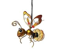 Puthernm Statua di Insetto In Solare con Luce LED da Appendere All'Esterno, Ornamento per Albero, Recinzione, Cortile, Giardino, Decorazione A