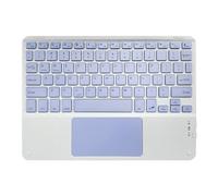 Puthernm Tastiera Bluetooth Touchpad da 10 Pollici Compatibile con e iOS Inglese Viola