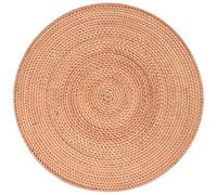 Puthernm Tovagliette Intrecciate nel Rattan, Sottopiatti, Tovagliette Antiscivolo Resistenti al, Tovagliette nel Vimini, Sottopentole per Piatti Caldi Rotondi, 40 Cm