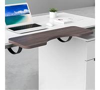PUTHLLA Estensione ergonomica per scrivania, Piattaforma per Tastiera Pieghevole, per scrivanie, librerie e tavoli da Pranzo, Facile da installare, Marrone, 75 x 24 cm (29,5 x 9,4")
