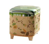 PUTHLLA Scatole portaoggetti Pouf per Adulti Poggiapiedi Poggiapiedi in Legno Pouf Sgabelli Multifunzione Sedia per Soggiorno Camera da Letto
