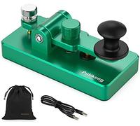 Putikeeg Classica Mini Chiave Morse in Lega di Alluminio - Codice Telegrafo, Chiave a Pagaia Singola, Mini-Key, Finger CW, Portatile - Verde