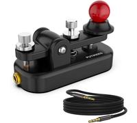 Putikeeg Pulsante CW Morse, pulsante Telegrafen, pulsante Amatoriale CW, codice Morse, tastiera Telegram, trasmettitore codice morse, tasti CW dritti (nero)