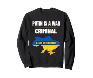 Putin è Un Criminale di Guerra con Il Supporto dell'Ucraina Ucraina Felpa