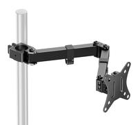 PUTORSEN Braccio singolo per monitor da 17-32" per supporto da scrivania, braccio per monitor completamente regolabile per 1 schermo, carico massimo 19,8 bs, VESA 75 x 75 mm e 100 x 100 mm, nero