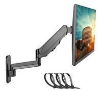 PUTORSEN Support Mural Ecran PC de 13-34 Pouces Écran PC et TV, Bras Ecran PC, Support Ecran PC Mural, Inclinaison, Pivotement, Rotation et Hauteur Réglable, Load 1-9KG, VESA 75/100 mm