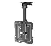 PUTORSEN Supporto da soffitto per TV da 19-43 pollici, pieghevole, altezza regolabile, per tetti piani o inclinati, portata massima 20 kg, VESA 200 x 200 mm