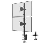 PUTORSEN Supporto per Doppio Monitor Verticale per Monitor LCD LED da 17 a 32 Pollici, Carico Massimo 9kg, 2 Modalità di Installazione