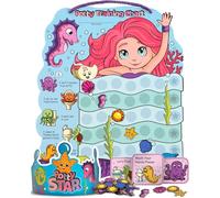 PUTSKA Tabella di ricompensa per bambini per imparare a usare il vasino, 35 adesivi, corona, sirena