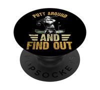 Putt Around And Find Out Funny Golf Citazione PopSockets PopGrip Adesivo