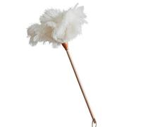 puttana di pollo, Spolverino in piume di struzzo con strumento pulizia della polvere in legno, morbide for la casa, auto e ufficio(White)
