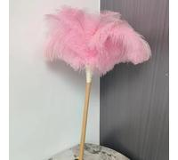 puttana di pollo, Spolverino in piume di struzzo con strumento pulizia della polvere in legno, morbide for la casa, auto e ufficio(Pink)