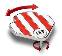 PuttBANDIT Alignment Golf Ball Marker (ROSSO) - Aiuto per l'allineamento delle palline da golf per un puntamento più accurato e allineamento della palla - Costruzione in metallo - Regole conformi -