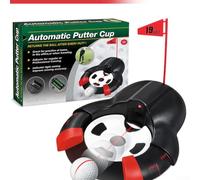 Putter da golf automatico, 25,1 x 20,1 cm, aiuto per allenamento con funzione di ritorno automatico della palla, design leggero e portatile, per casa, ufficio, viaggi