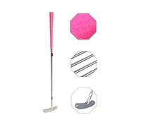 Putter da golf in acciaio inox per bambini a due vie, adatto per mancini e destrorsi, facile da usare in 3 misure tra cui scegliere, per bambini dai 3 ai 5 agli 8 ai 12 anni, Testa argentata+impugnatura rosa, 29 inch,age 9-12