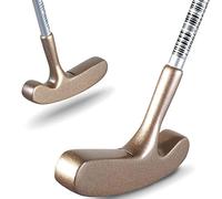 Putter da golf junior per mancini/destrorsi, putter a due vie per bambini per principianti con viso di precisione e impugnatura per tutte le stagioni (ragazzi, 3-5 anni con testa dorata)