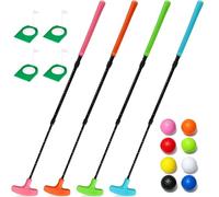 Putter da golf per bambini a due vie, lunghezza regolabile con 5 palline da allenamento