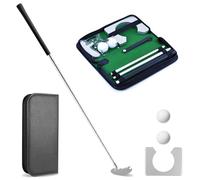 Putter Golf, Mini set da golf per interni con golf putter, 2 mazze da golf, supporto per cancello e borsa per il trasporto in PVC, per l'allenamento di golf, regali da golf per uomini