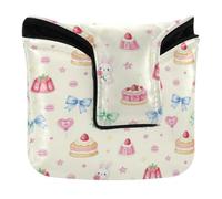 Putter Mallet Cover Chiusura Magnetica Golf Putter Headcovers per uomini e donne PU Pelle Impermeabile Estetica Y2k Whimsy Twee Libellula Fiori Botanico