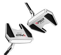 Putter per mazze da golf mancini o destrorsi, con funzione di raccolta della palla, può stare in piedi con mazza da golf con copritesta da golf, sport all'aria aperta (destra, nero)