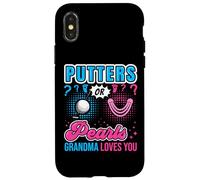 Putters or Pearls Grandma Loves You Baby Rivela il sesso del golf Custodia per iPhone X/XS