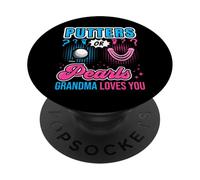 Putters or Pearls Grandma Loves You Baby Rivela il sesso del golf PopSockets PopGrip Adesivo