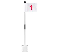 Putting Flags Hole Cup Set | Drapeaux de goupille de avec porte-gobelet | Accessoires de portables pour les dilettanti de à pratiquer dans le jardin