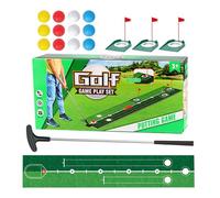 Putting Green per interni - Kit per praticare puttins gresn all'aperto, ausilio portatile per l'allenamento del golf, attrezzatura da golf con mazze, palline con buche | Putting Green per bambini in c