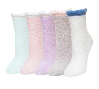 PUTUO Calzini da Casa per Donna Invernali: Calze Spesse e Pelose in Pile - Calzettoni Morbidi e Confortevoli Perfetti come Idea Regalo per Natale o Compleanno Colore Misto 5 Paia 36-42