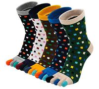 PUTUO Calzini Dita Separate da Uomo: Calze 5 Dita Uomo Calzini Sportivi Running Lunghe in Cotone taglia 44-47