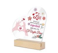 Putuo Decor Regalo Zia Acrilico Cuore - Grazie per Essere Un Pezzo così Importante della Mia Vita, Ti Voglio Bene