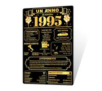 Putuo Decor Targa in Alluminio Un Anno da Ricordare 1995", Regalo di Compleanno retrò, Decorazione Vintage 30x20 cm per Casa e Ufficio