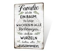 Putuo Decor Targa in metallo - Family ist wie ein Baum - Targa decorativa con scritta