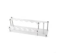 Puupaa Espositore per canna da pesca in acrilico con 5+10 fori, pilastri in acciaio inox e interfaccia a vite da 1/4 per riporre attrezzatura e illuminazione notturna (trasparente)