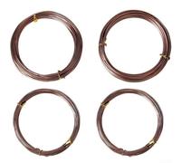 Puupaa Set di cavi per bonsai in lega di alluminio per piante da giardino, con 4 diverse dimensioni da 1,0 mm, 1,5 mm, 2,0 mm, 2,5 mm, 2,5 mm, per un totale di 23 metri, per modellare alberi e piante