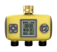 Puupaa Timer dell'acqua da giardino a 3 uscite, regolatore elettronico automatico di irrigazione a batteria, sistema di irrigazione per prato, fiori, piante, irrigatore esterno