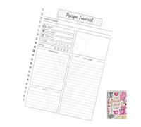 Puwaiio Diario di ricette, quaderno per ricette, libro di cucina vuoto scritto a mano diario di cucina per registrare pasti quotidiani pianificazione viaggi compleanno principianti cucina diario
