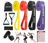 PUWOWYE Elastici Fitness con Ancoraggio Porta, Maniglia e Copertura Protettiva - Bande Elastiche per Yoga, Potenziamento Muscolare e Allenamento Della Forza