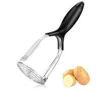 PUWUWYE Schiacciapatate Acciaio Inox, Schiaccia Patate con Manico Lungo,Gadget da Cucina Manuale, Pieghevole Potato Masher per Purea di Patate, Marmellata, Verdura, Frutta