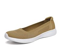 Puxowe Scarpe da Donna Slip On Scarpe Sportive Leggere e Traspiranti Scarpe comode per Il Tempo Libero Scarpe da Passeggio Fitness all'aperto 41 EU Cachi Weit