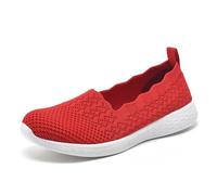 Puxowe Scarpe da Donna Slip On Scarpe Sportive Leggere e Traspiranti Scarpe comode per Il Tempo Libero Scarpe da Passeggio Fitness all'aperto 38.5 EU Scarlatto Weit