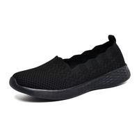 Puxowe Scarpe da ginnastica da donna, leggere, traspiranti, comode, per il tempo libero, per attività all'aria aperta, per il fitness, Nero , 43 EU