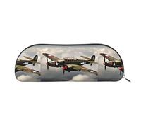 PUYhgb Borsa a semicerchio con stampa a forma di aeroplano della Seconda Guerra Mondiale 2, scala standard 2_00x, borsa portaoggetti con cerniera, organizer portatile per matite e cosmetici per lavoro