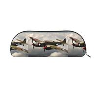 PUYhgb Borsa a semicerchio con stampa a forma di aeroplano della Seconda Guerra Mondiale 2, scala standard 2_00x, borsa portaoggetti con cerniera, organizer portatile per matite e cosmetici per lavoro