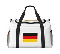 PUYhgb Borsa da viaggio con stampa bandiera tedesca, borsa da viaggio per la notte, borsa portatile a mano e borsa a tracolla per sport all'aria aperta