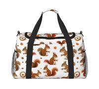 PUYhgb Borsa da viaggio con stampa scoiattolo, borsa da viaggio per la notte, borsa portatile a mano e borsa a tracolla per sport all'aria aperta