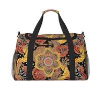 PUYhgb Borsa da viaggio in tessuto africano con stampa patchwork, borsone da notte, borsa a tracolla portatile per sport all'aria aperta