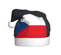 PUYhgb Cappello da Babbo Natale con bandiera della Repubblica Ceca, accessorio per le vacanze, cappello di Natale per feste e spettacoli teatrali