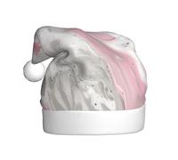 PUYhgb Cappello da Babbo Natale per adulti, con stampa astratta e inchiostro marmorizzato, accessorio per le vacanze, per feste e spettacoli teatrali