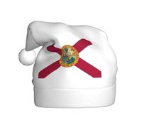 PUYhgb Cappello da Babbo Natale per adulti, con stampa della bandiera della Florida, accessorio per le vacanze, per feste e spettacoli teatrali
